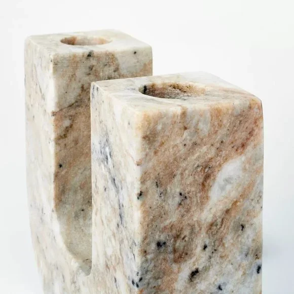 Marble Taper Candle Holder - Threshold Studio McGee - Target Fall 2022 - Picture 3 of 10